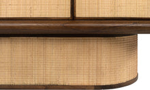 Laden Sie das Bild in den Galerie-Viewer, Roasted Coffee and Natural Rattan Sideboard