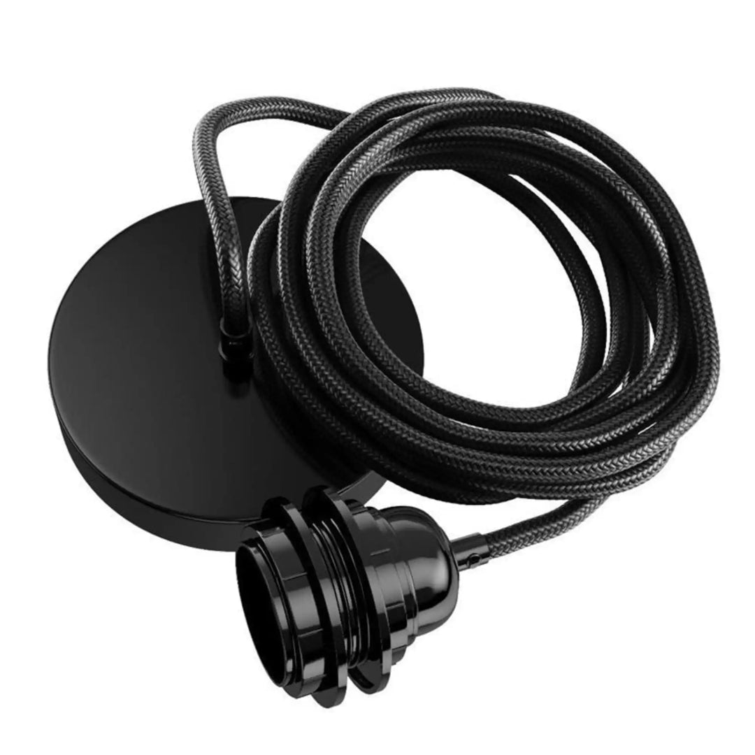 HANG 1 black woven pendant