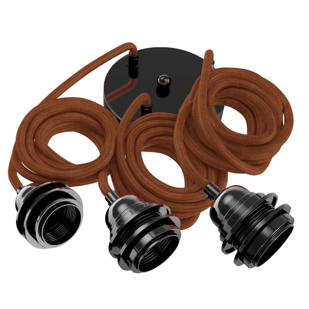 HANG 3 brick red linen pendant