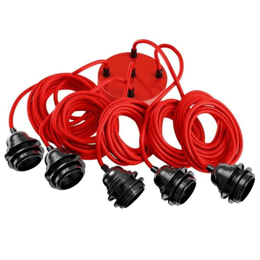 HANG 5 red woven pendant