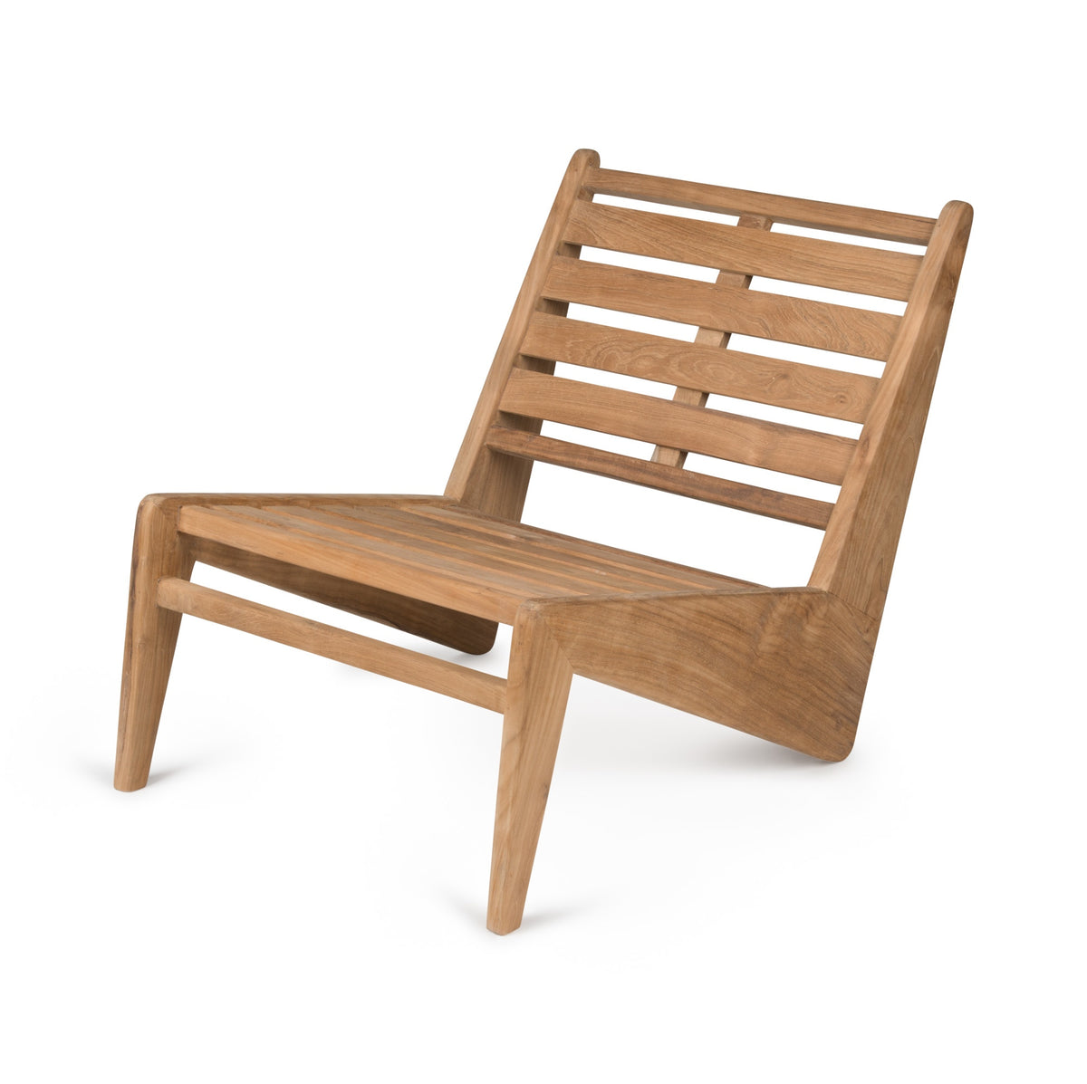 Set of Chair & Footstool - Teak Outdoor