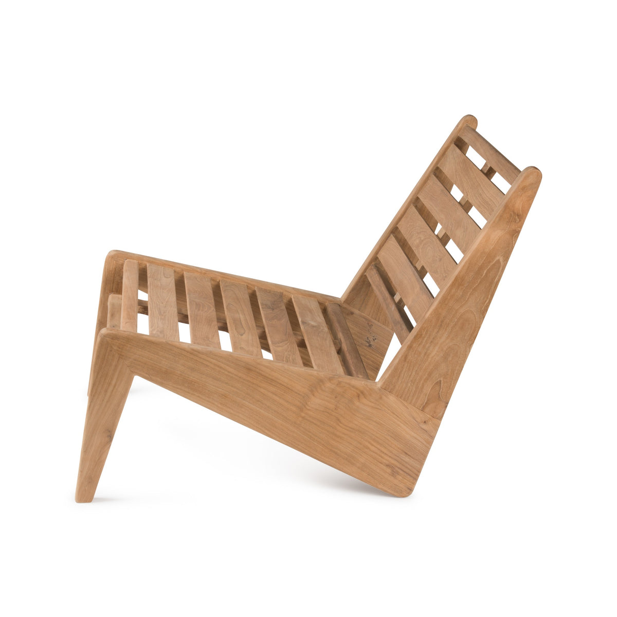 Set of Chair & Footstool - Teak Outdoor