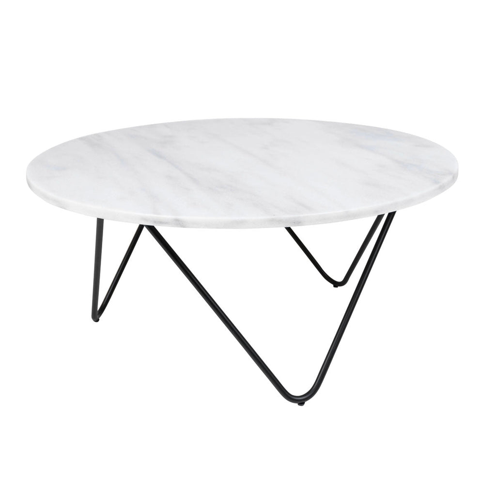 Coffee table - Kay - White Marble - 80x80x35cm