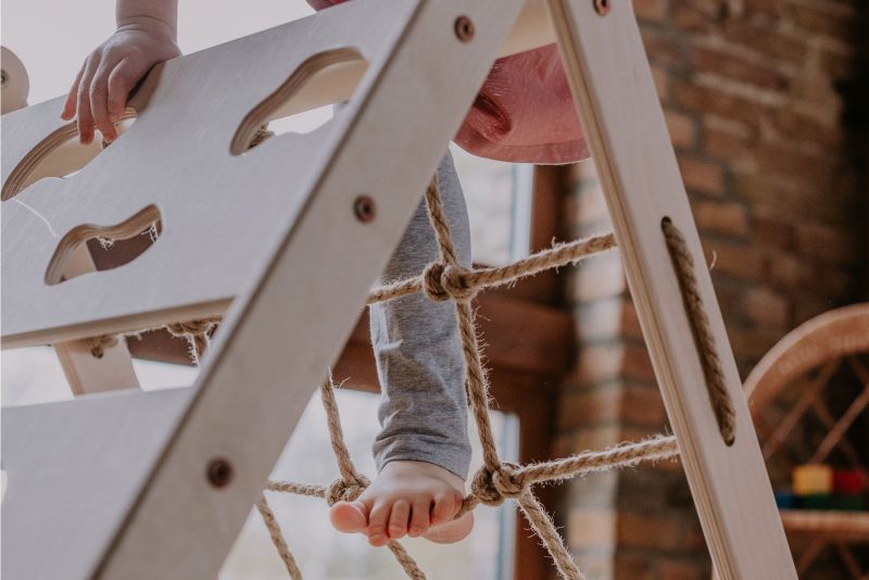 Orangutan 87cm climbing triangle with three sides and natural rope