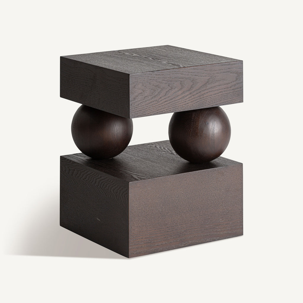 Dark wood side table