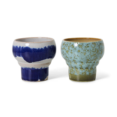 70s ceramics: lungo mugs symbolist, set of 2