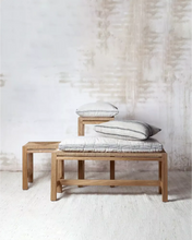 Load image into Gallery viewer, Rope and teak bench 110 x 40 x 46 cm