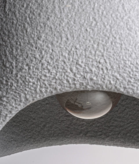 Grey Wabi-Sabi Resin Lamp