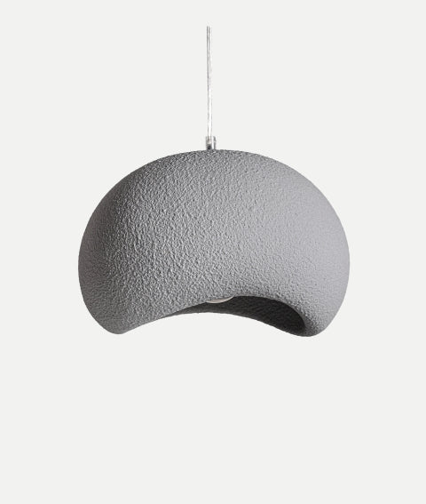 Grey Wabi-Sabi Resin Lamp