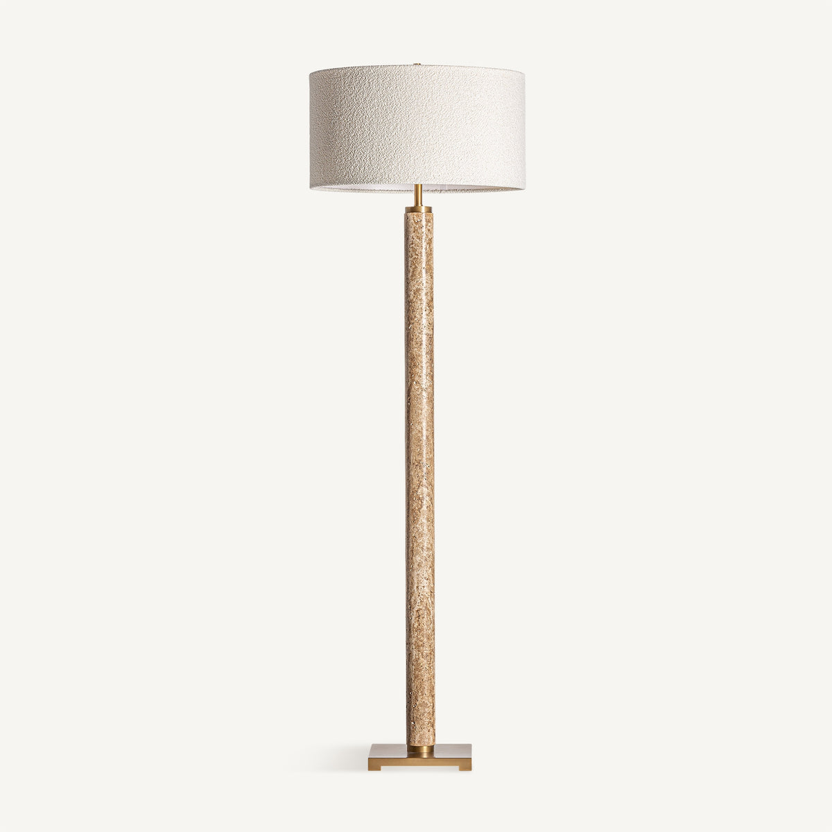 Alina Cream Marble & Golden Steel Floor Lamp 50x50x166 cm