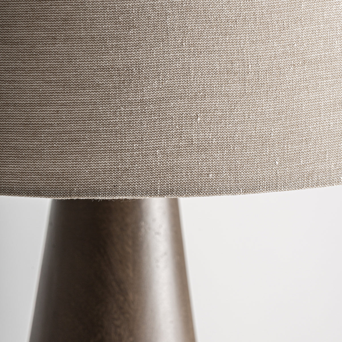 Cinzia Brown Mango Wood & Beige Polyester Floor Lamp 50x50x160 cm