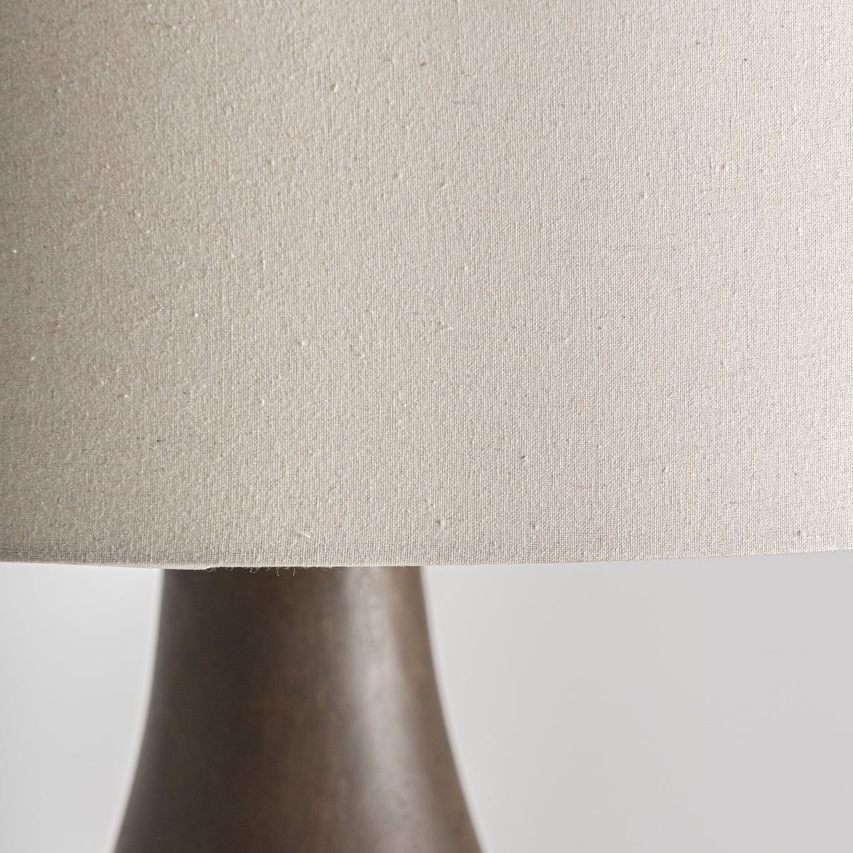 Cinzia Brown Mango Wood & Beige Polyester Floor Lamp 56x56x170 cm