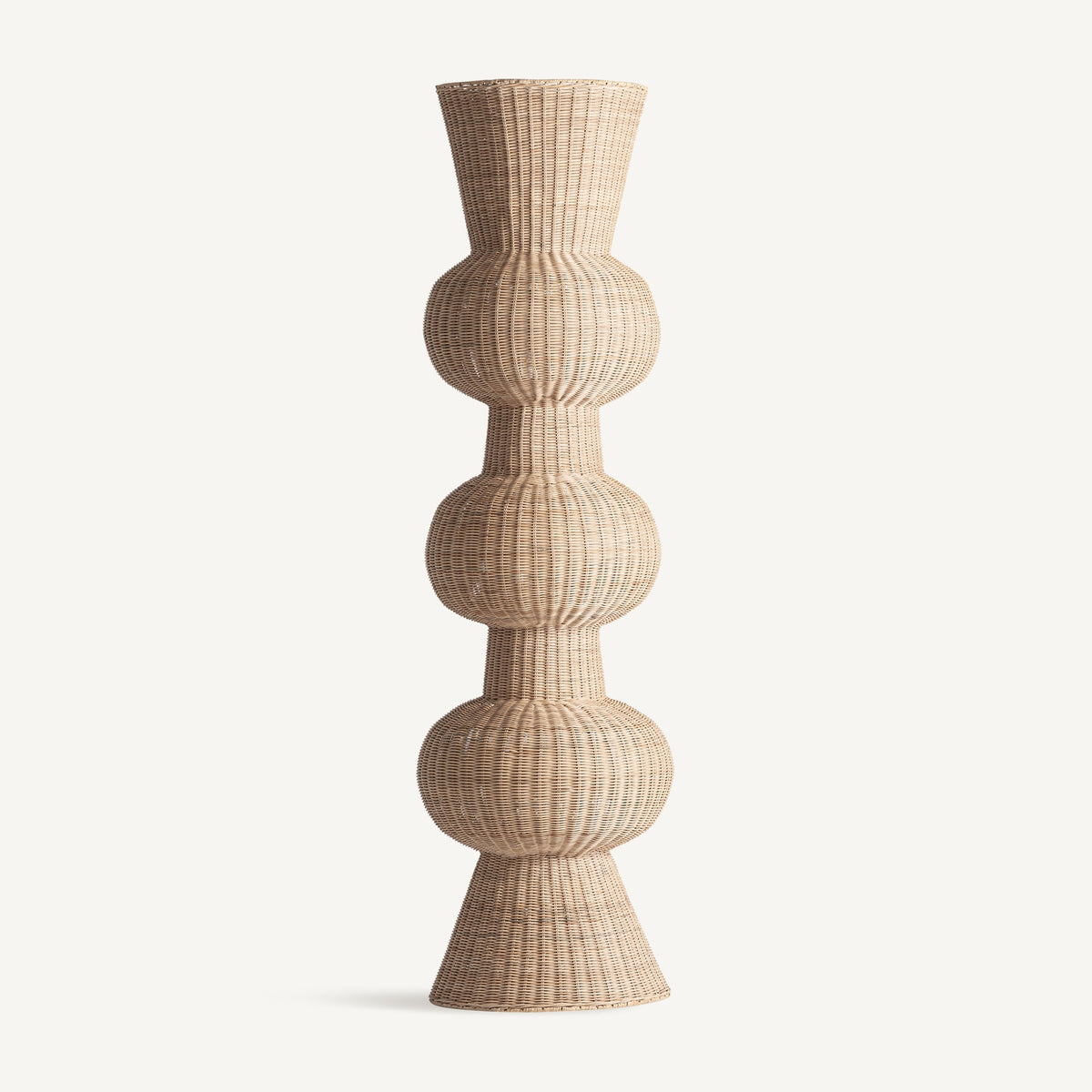 Cyena Brown Rattan Floor Lamp 46x46x175 cm