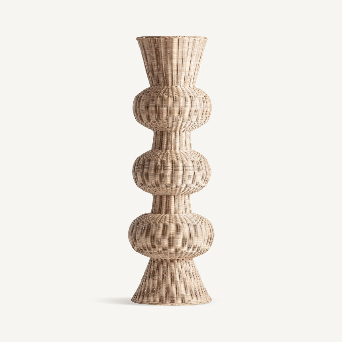 Cyena Brown Rattan Floor Lamp 46x46x150 cm
