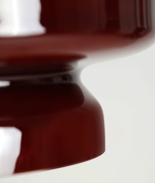 Detva Burgundy Glass & Golden Iron Floor Lamp