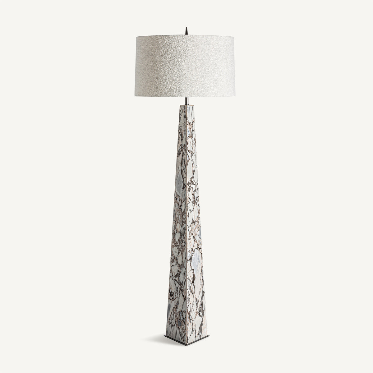 Dina Grey Marble & Black Iron Floor Lamp 50x50x165 cm