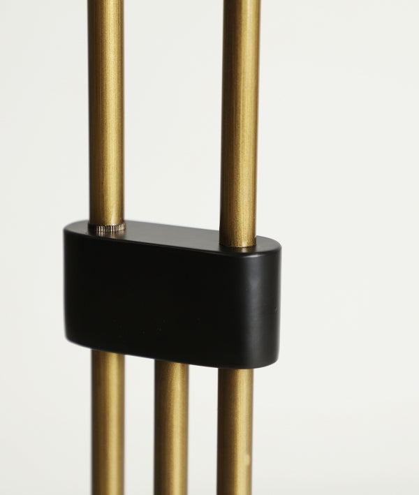 Hejce Bronze Steel & Black Marble Floor Lamp