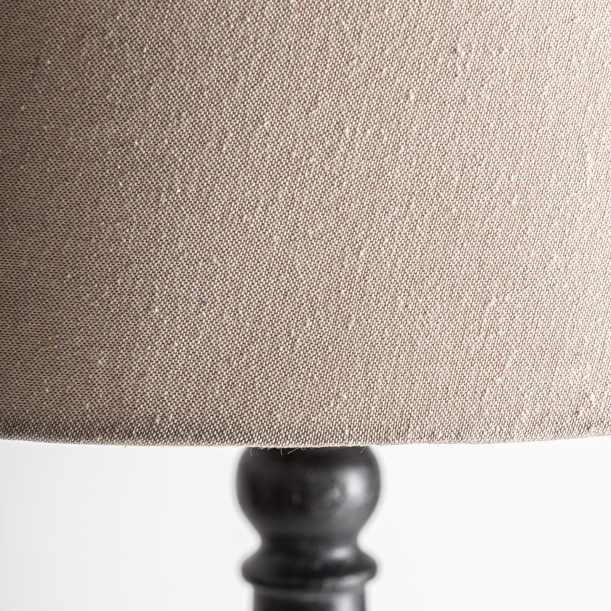 Henri White Mango Wood & Black Cotton Floor Lamp 60x60x169 cm