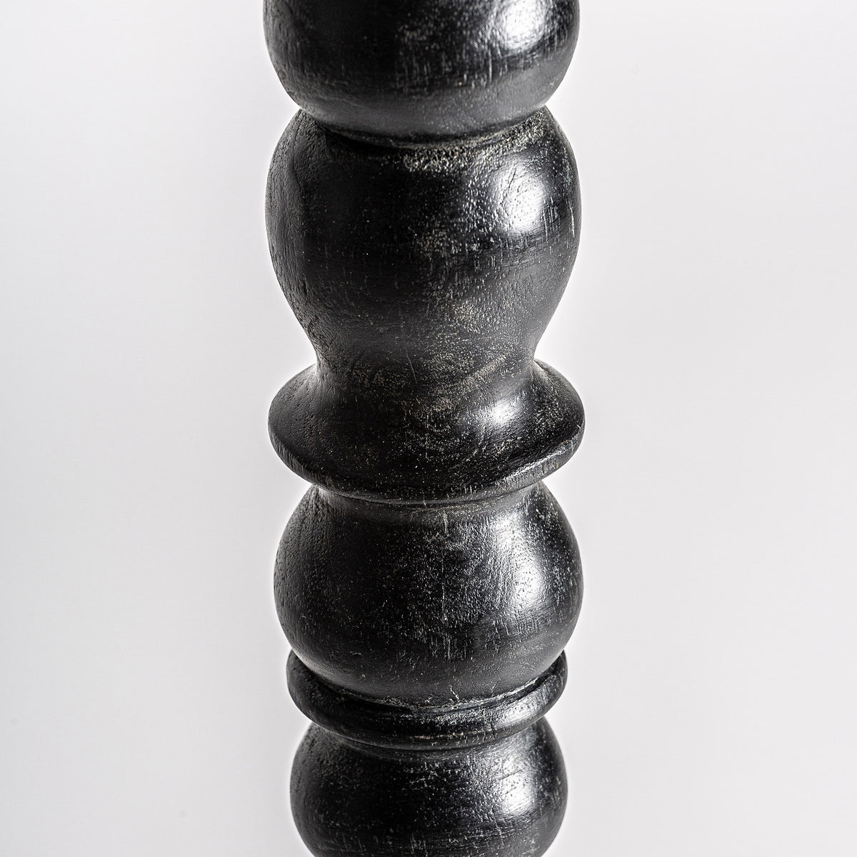 Henri White Mango Wood & Black Cotton Floor Lamp 60x60x169 cm