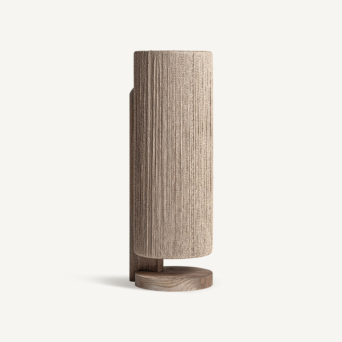 Jacquard Brown Mango Wood & Raffia Floor Lamp 29x25x76 cm