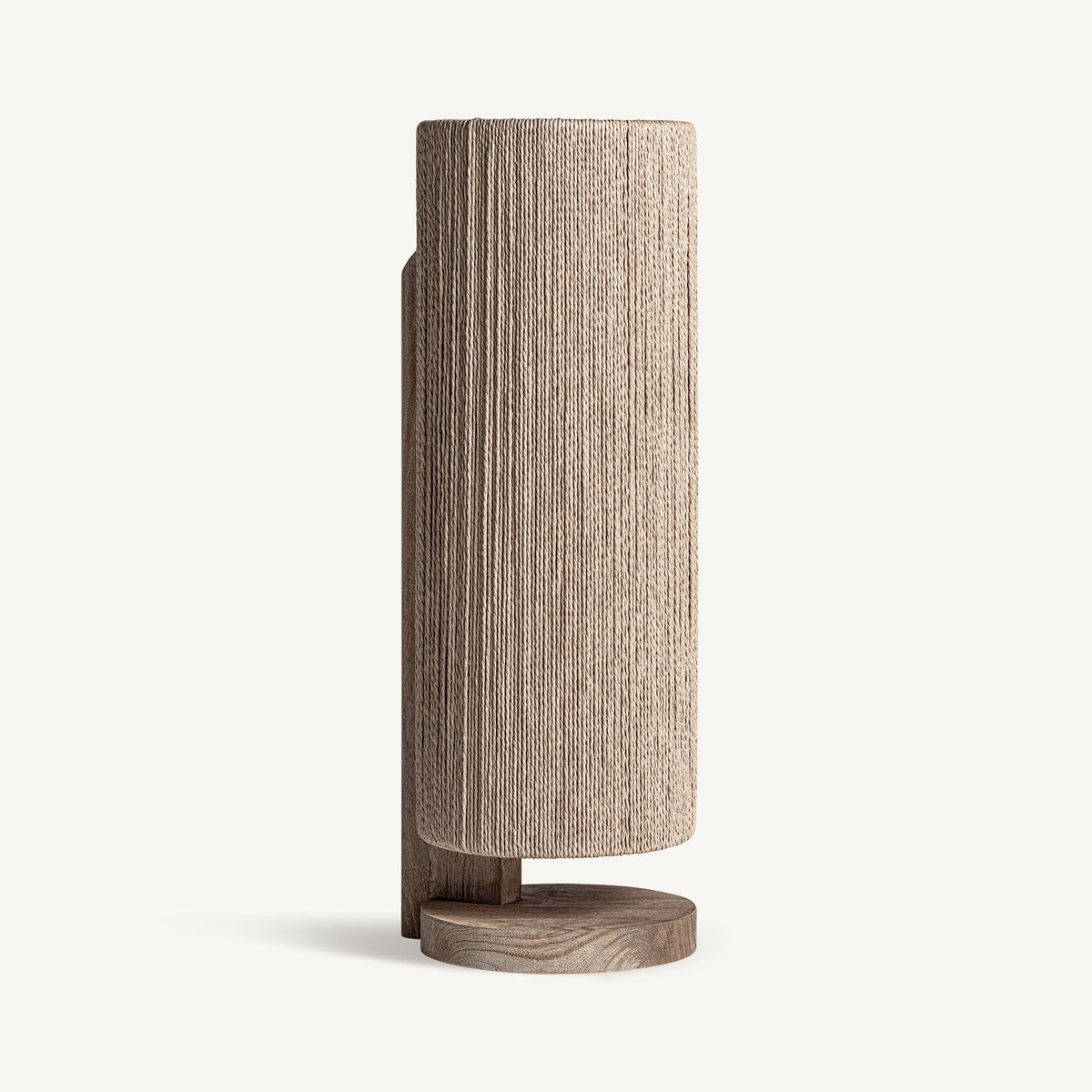 Jacquard Brown Mango Wood & Raffia Floor Lamp 47x43x124 cm