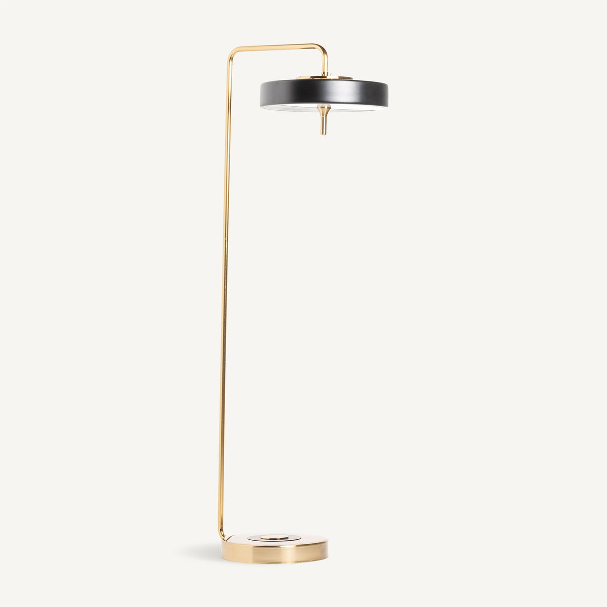 Maoz Golden Iron & Black Acrylic Floor Lamp 52x35x143 cm