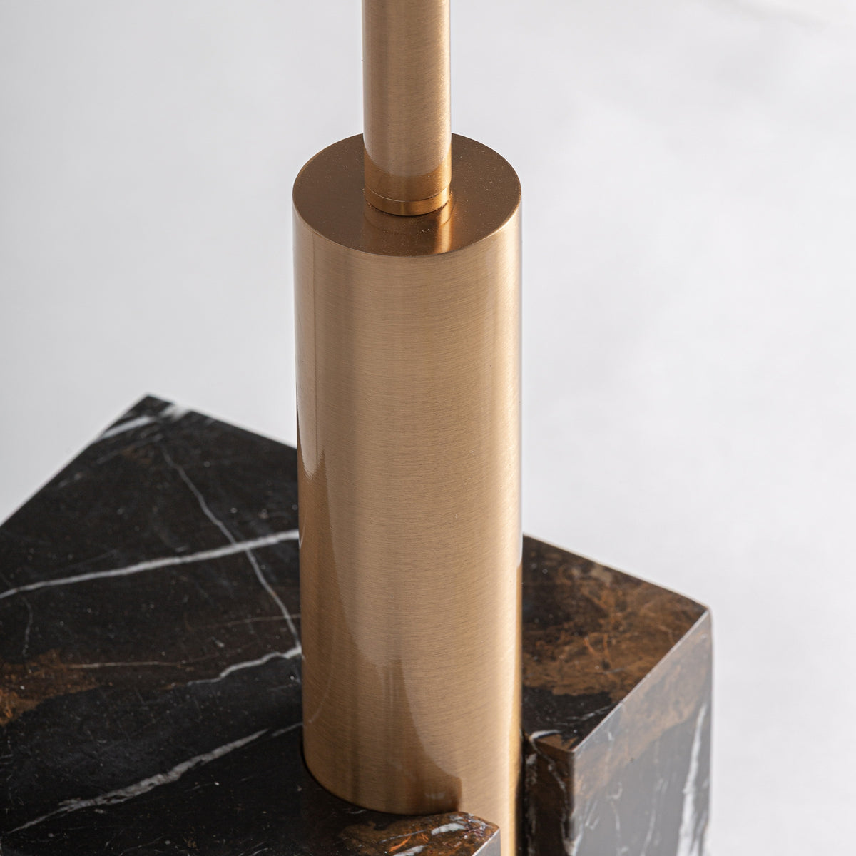 Saholy Dark Marble & Golden Iron Floor Lamp 35x35x164 cm