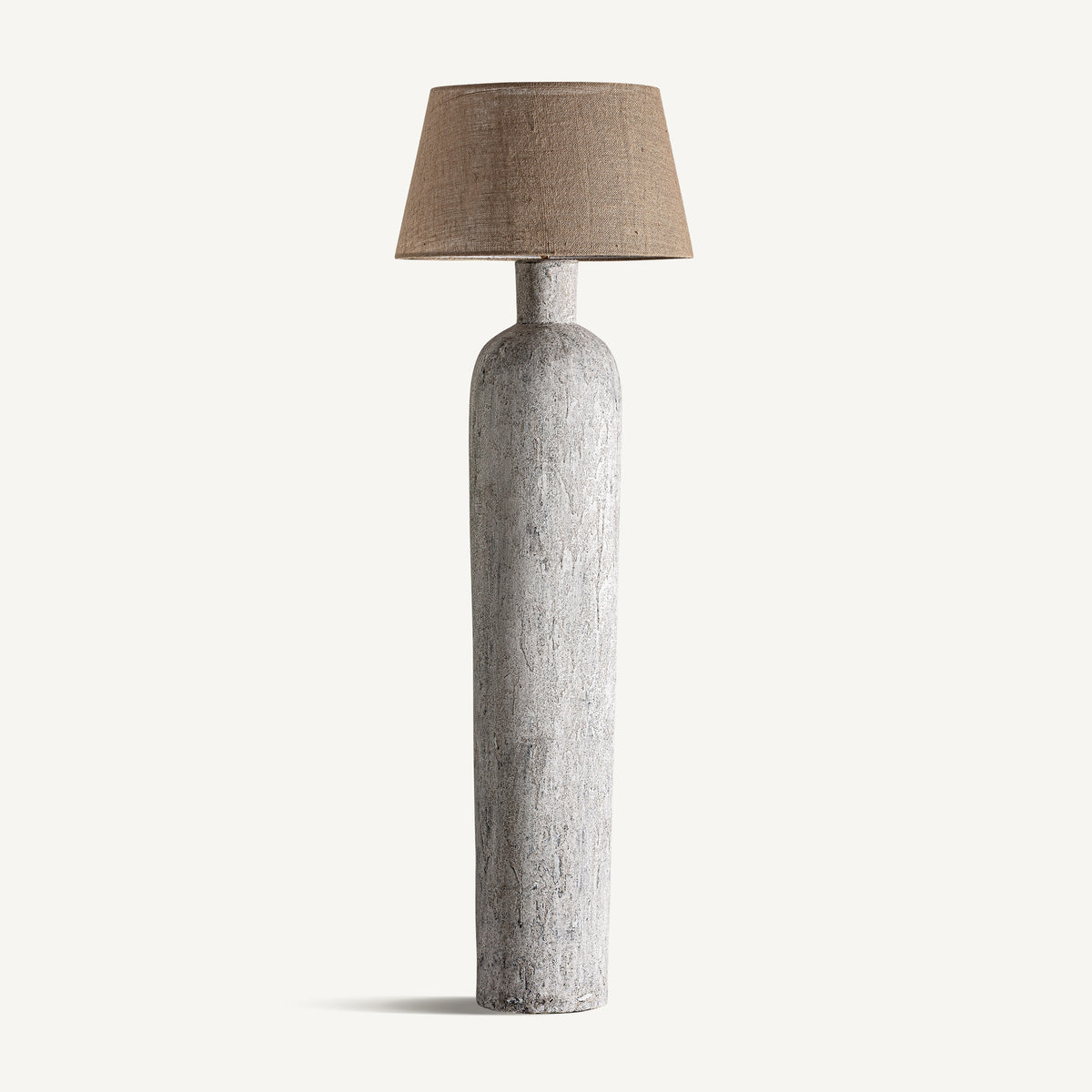 Shanna Grey Concrete & Brown Jute Floor Lamp 60x60x160 cm