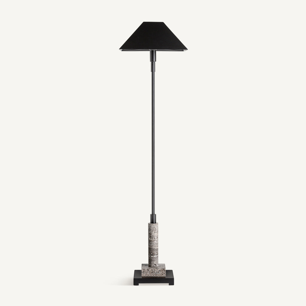 Grey Travertine Floor Lamp