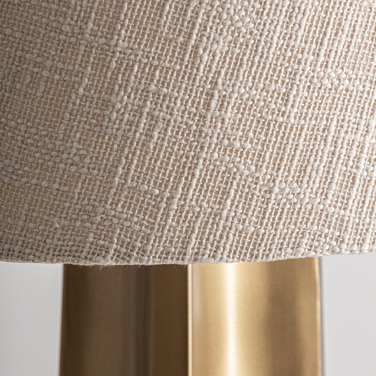 Golden Metal & Raw Cotton Floor Lamp 51x51x171 cm
