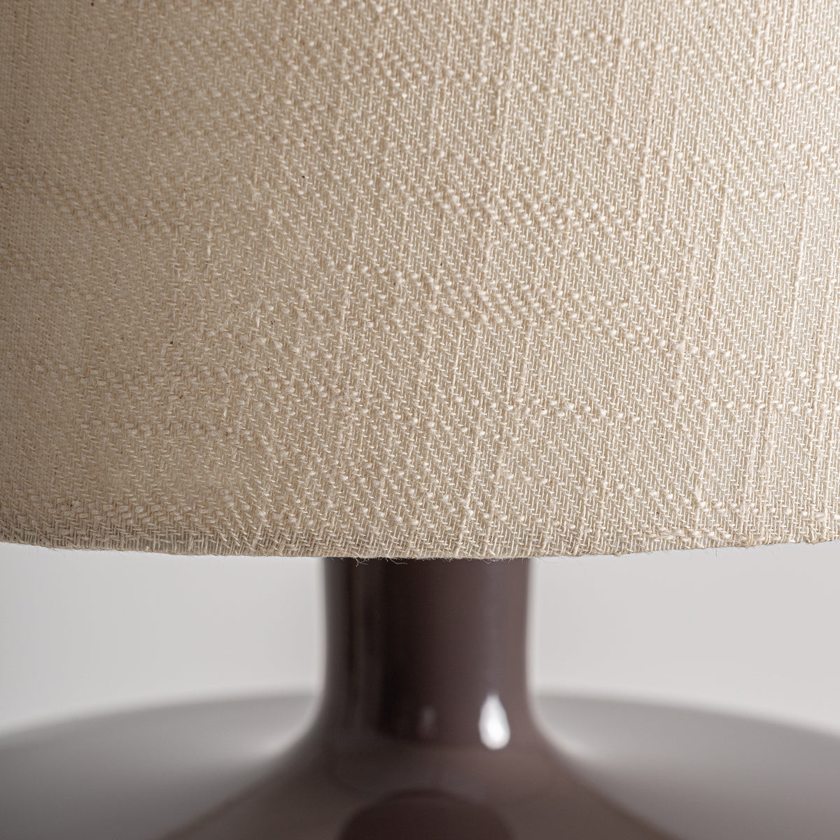 Brown Metal & Raw Cotton Floor Lamp 46x46x165 cm
