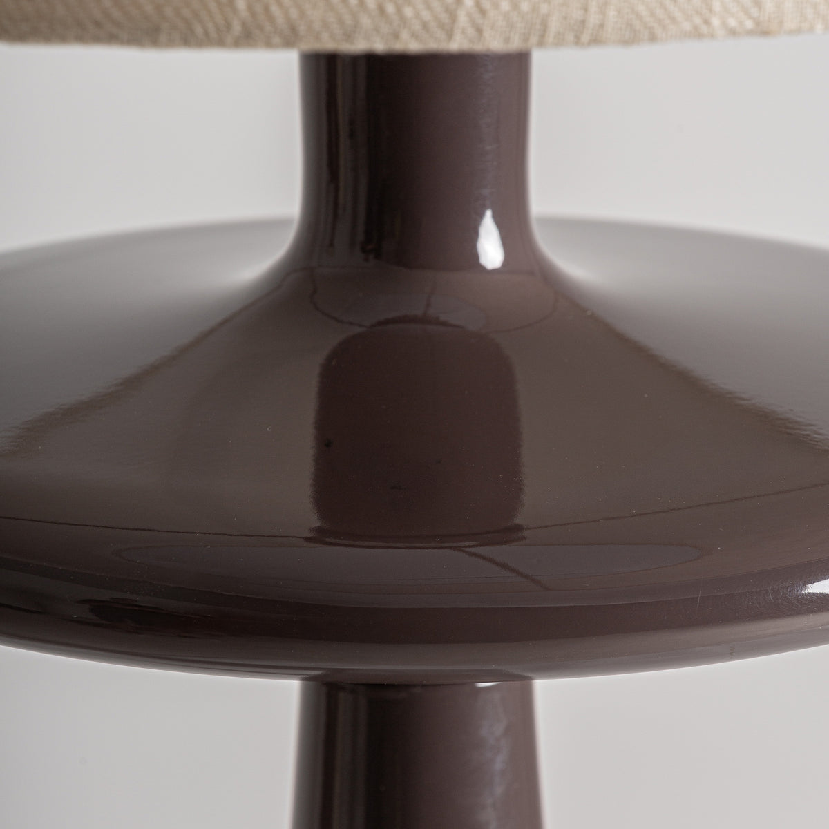 Brown Metal & Raw Cotton Floor Lamp 46x46x165 cm