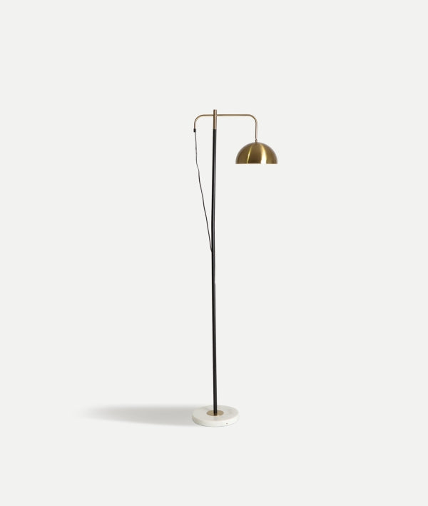Wichlen White Marble & Gold Steel Floor Lamp