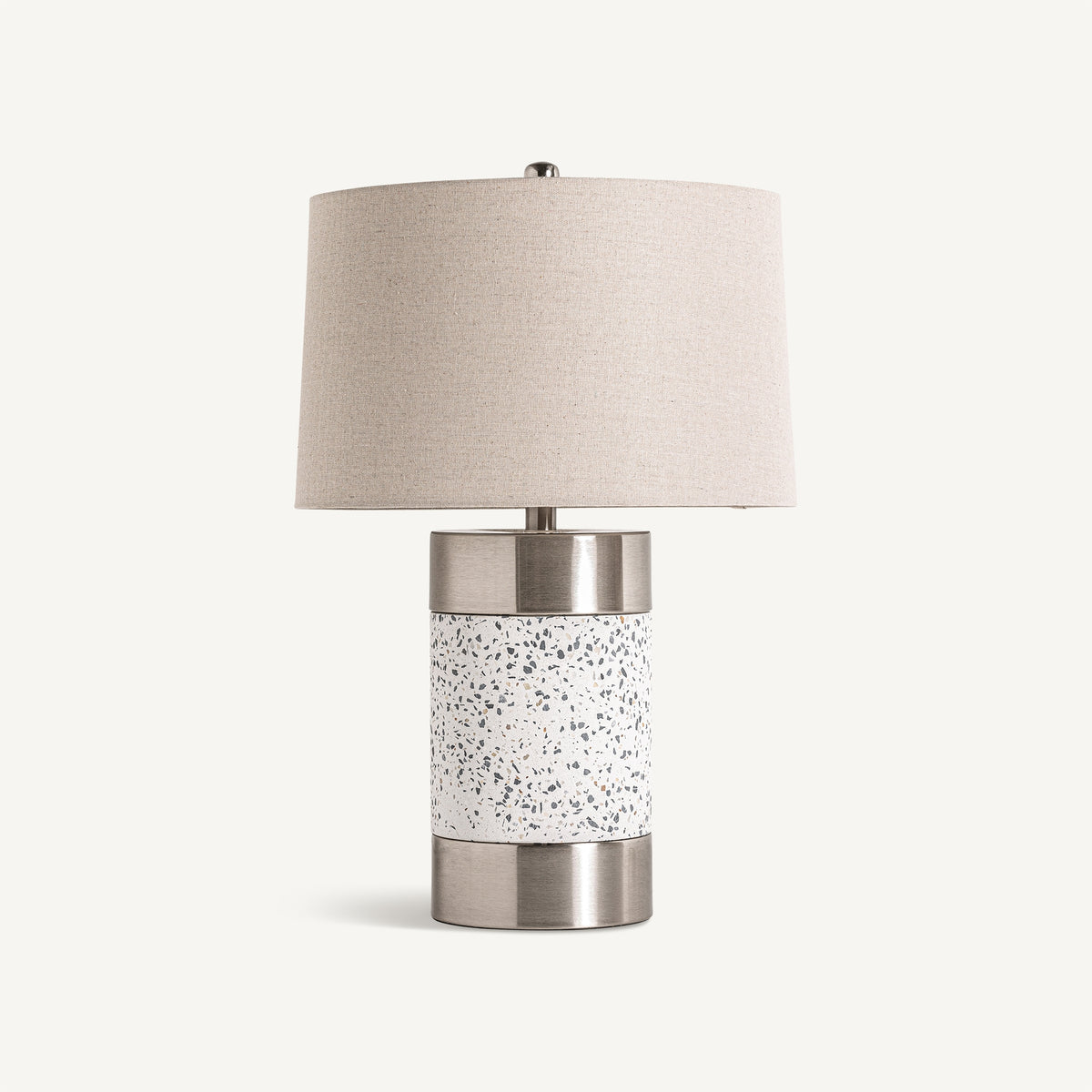 Bernara White & Silver Table Lamp 40x40x62 cm