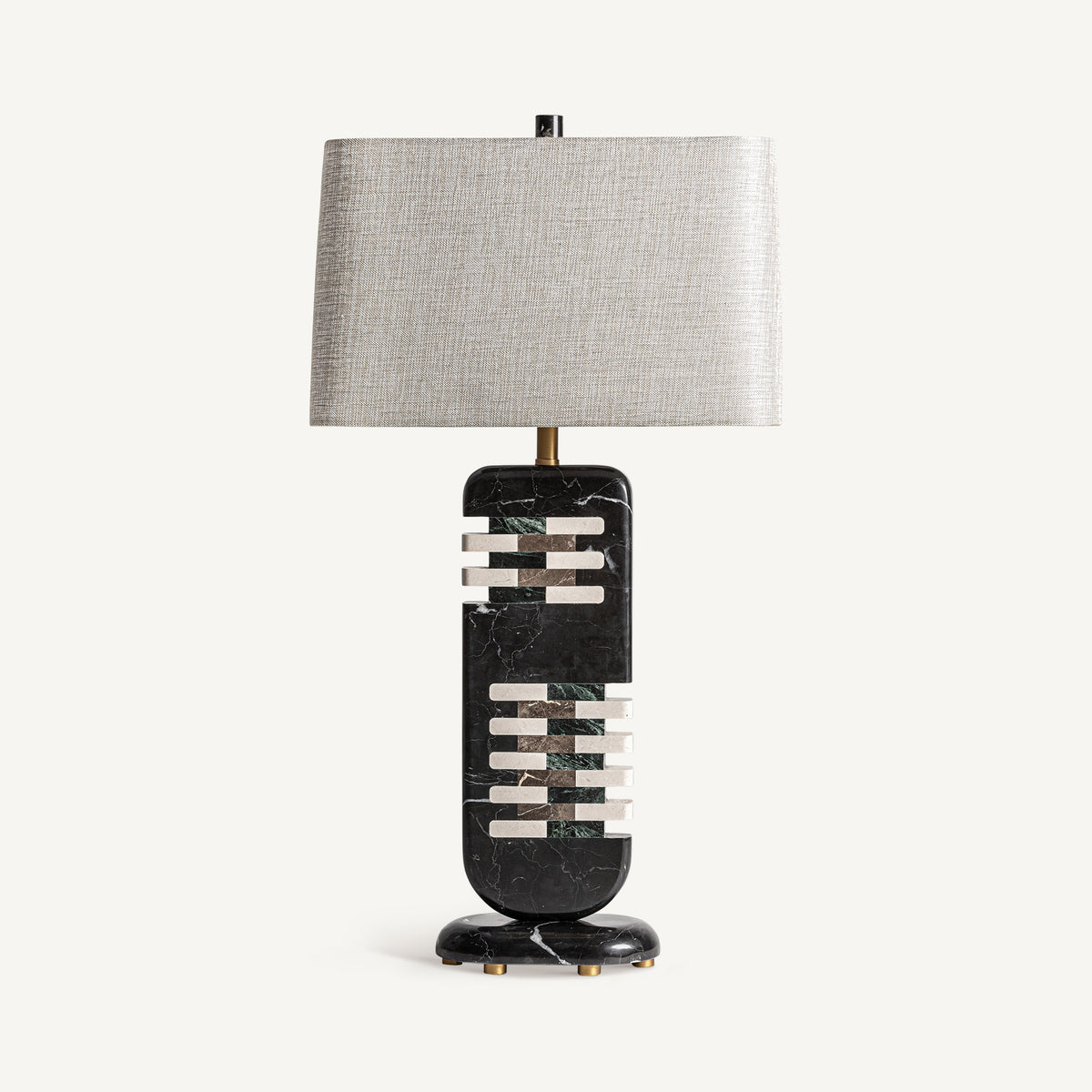 Carla Black Marble & Golden Metal Table Lamp 38x25x76 cm