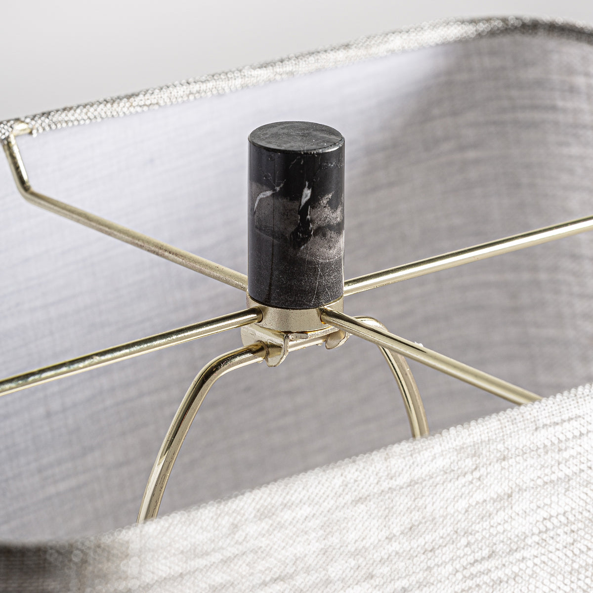 Carla Black Marble & Golden Metal Table Lamp 38x25x76 cm