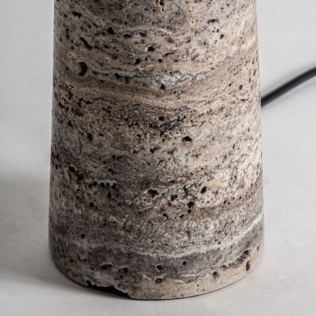Table Lamp Silver Travertine