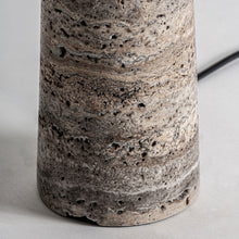 Load image into Gallery viewer, Table Lamp Silver Travertine