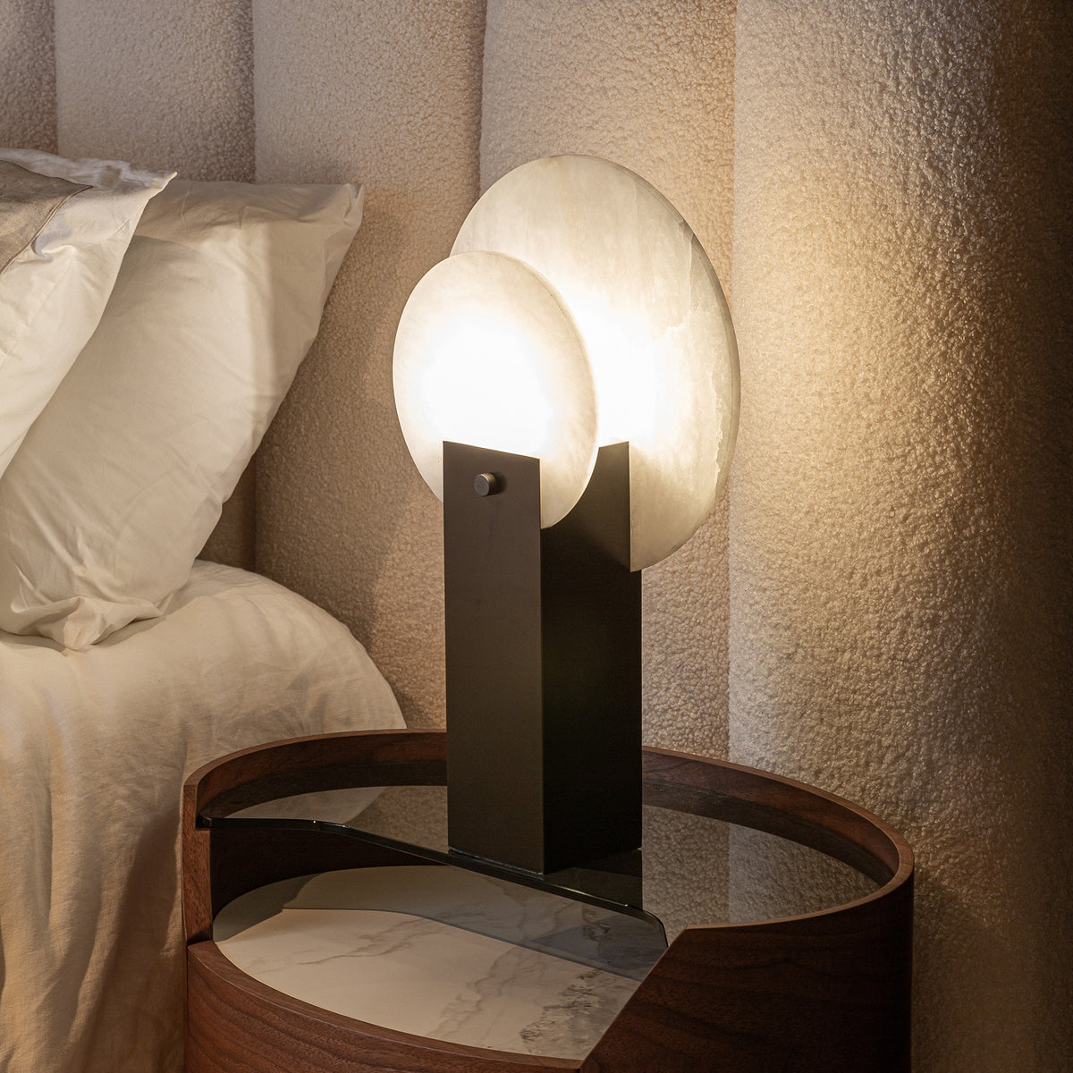 Eclipse White & Black Table Lamp 30x12x50 cm