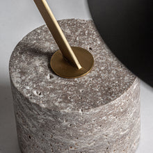 Cargar imagen en el visor de la galería, Table Lamp Grey Travertine Marble