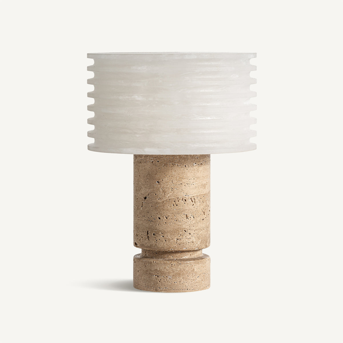Genis White & Beige & Bronze Table Lamp 22x22x31 cm