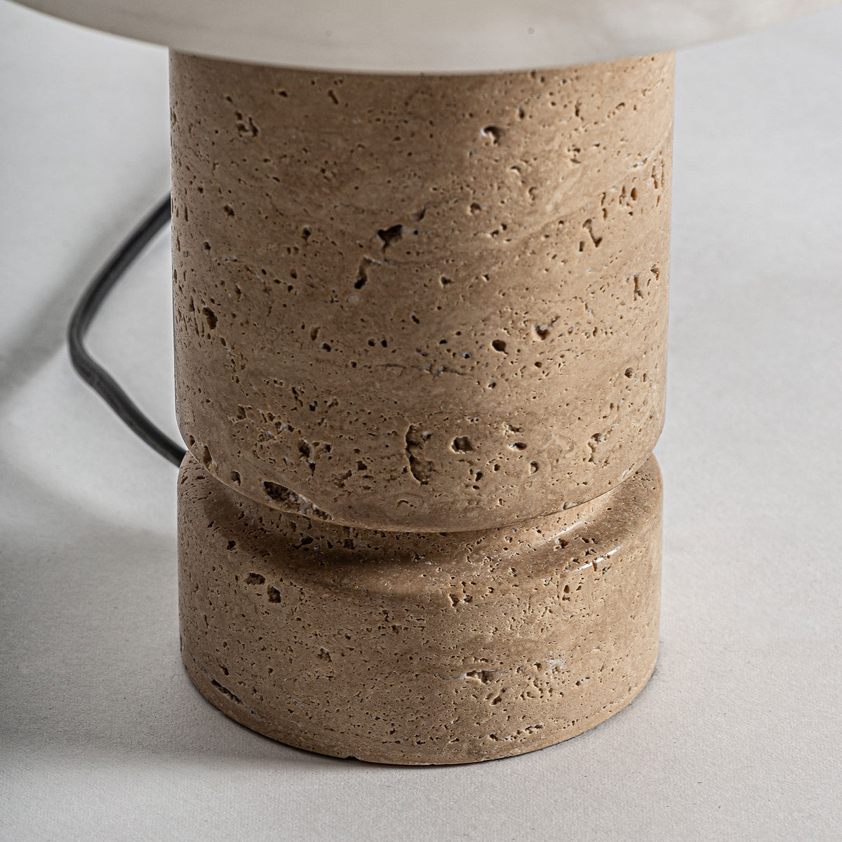 Genis White & Beige & Bronze Table Lamp 22x22x31 cm