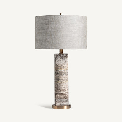 GREY TRAVERTINE TABLE LAMP