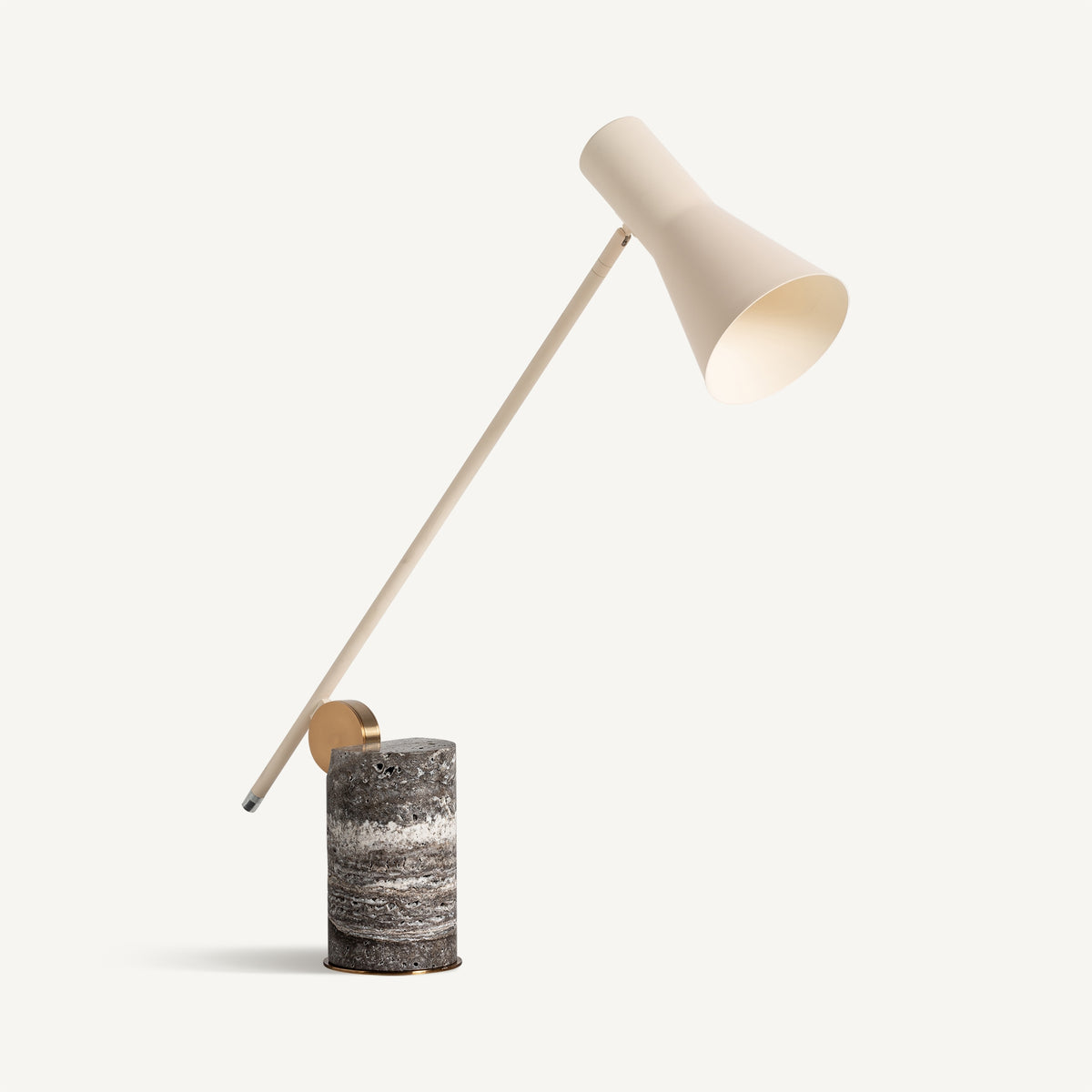 Ivory Brown & Beige Table Lamp 55x13x68 cm