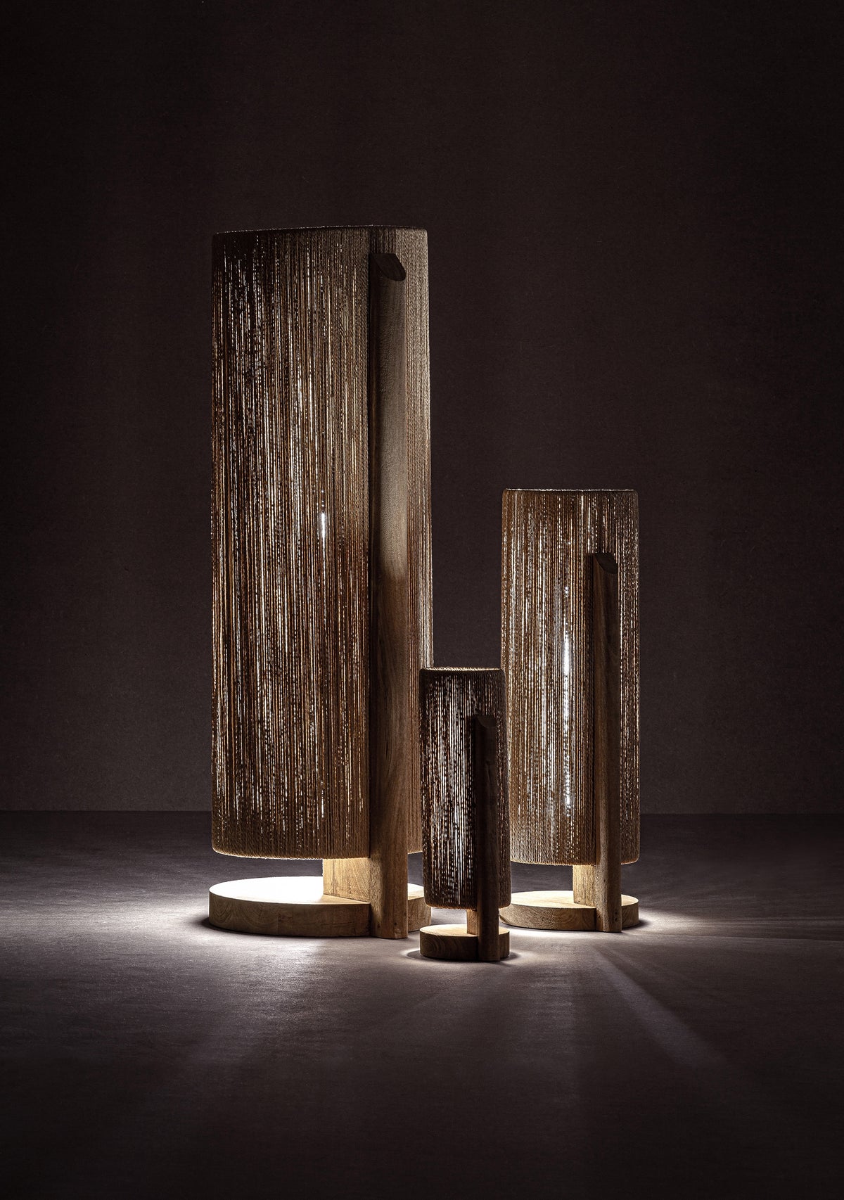 Jacquard Brown Table Lamp 17x15x47 cm