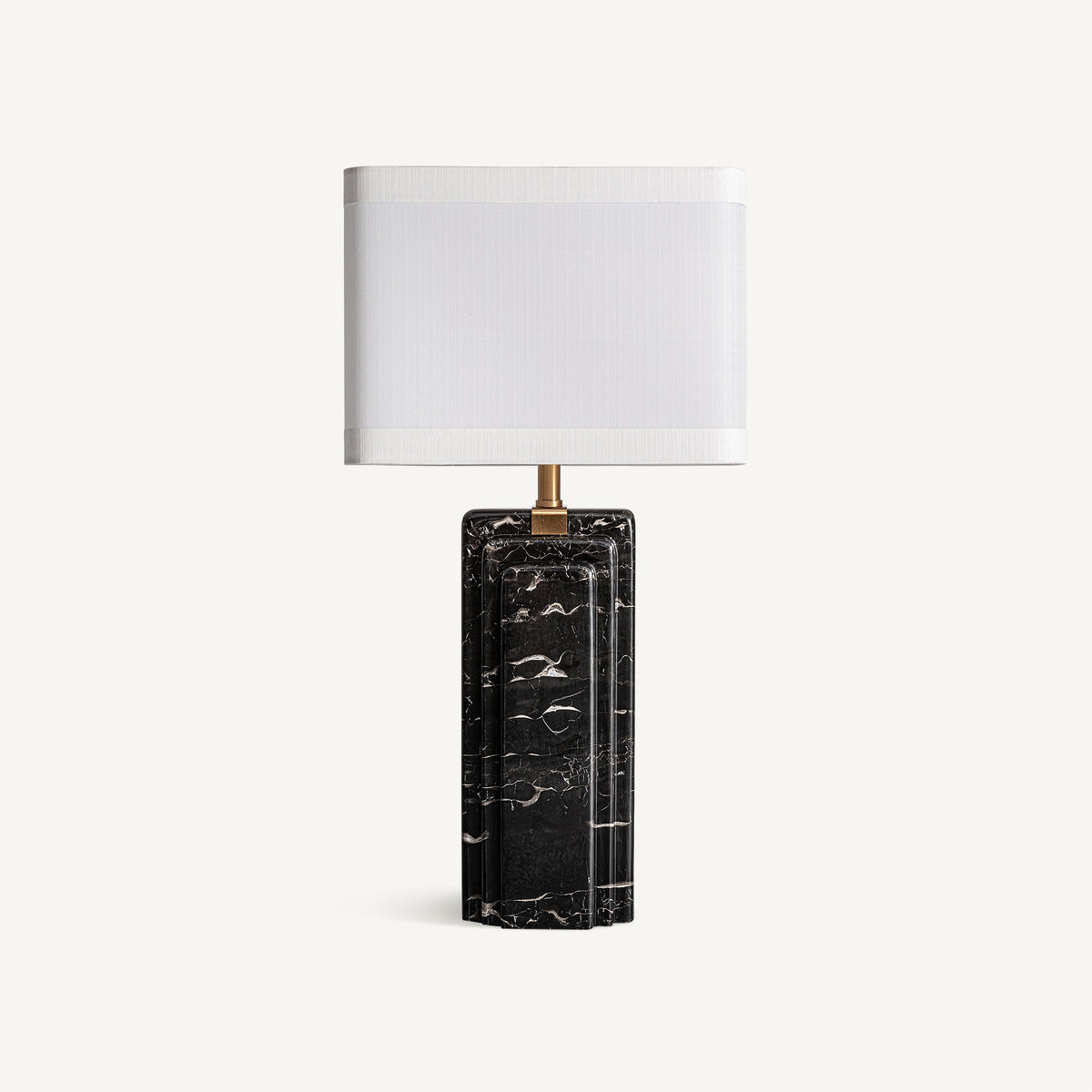 Kandern White & Black & Golden Table Lamp 42x25x68 cm