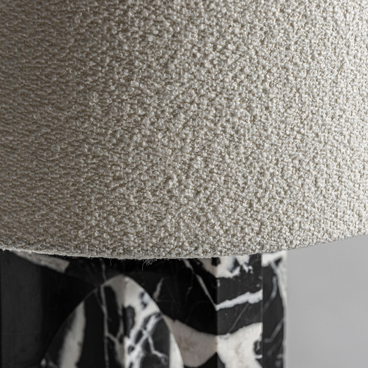 Nailhac Black Marble & Cream Cotton Table Lamp 47x47x82 cm