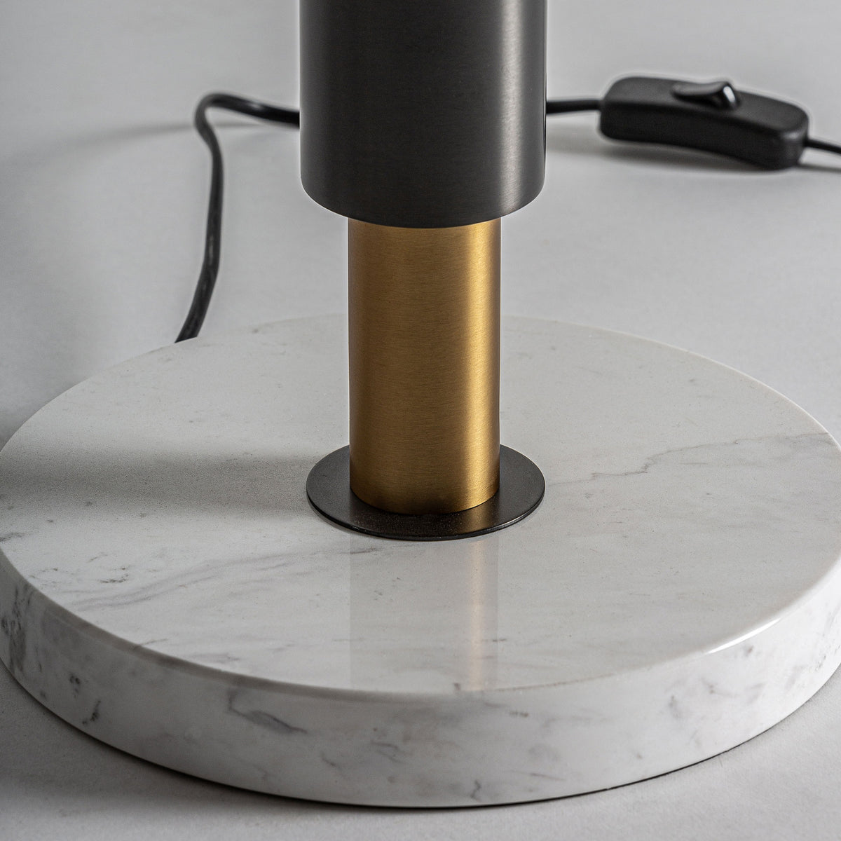 Statera White & Black & Golden Table Lamp 42x42x60 cm