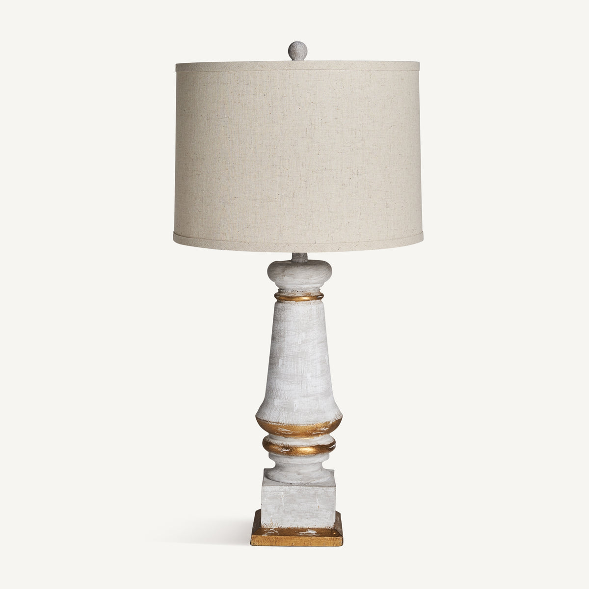White & Golden Table Lamp 42x42x81 cm
