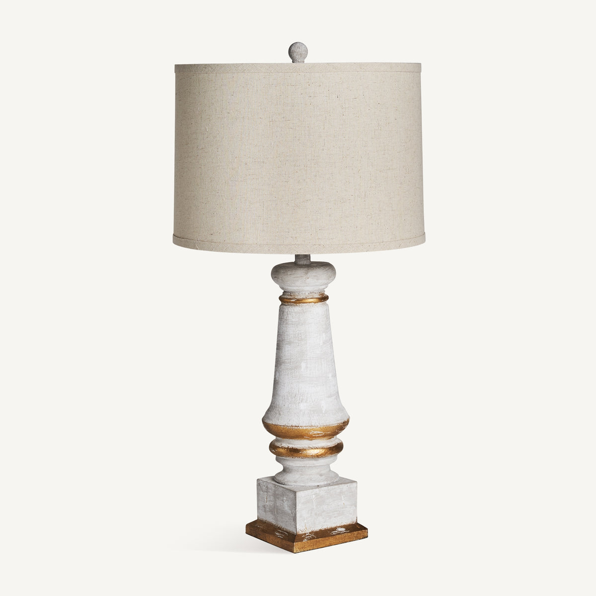 White & Golden Table Lamp 42x42x81 cm